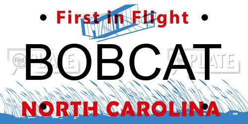 BOBCAT North Carolina License Plate