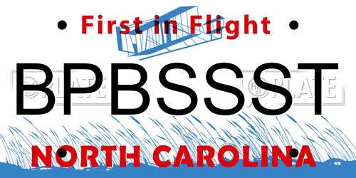 BPBSSST North Carolina License Plate