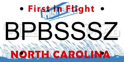 BPBSSSZ North Carolina License Plate