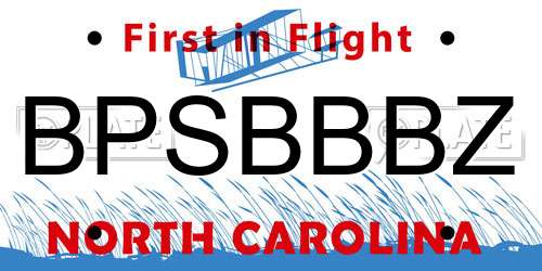 BPSBBBZ North Carolina License Plate