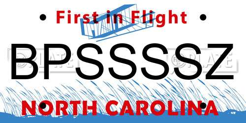BPSSSSZ North Carolina License Plate