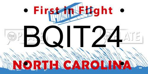 BQIT24 North Carolina License Plate