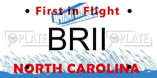 BRII North Carolina License Plate