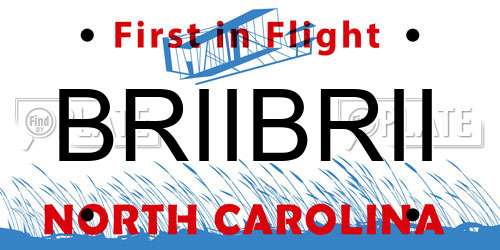 BRIIBRII North Carolina License Plate