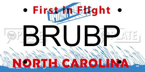BRUBP North Carolina License Plate
