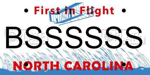 BSSSSSS North Carolina License Plate