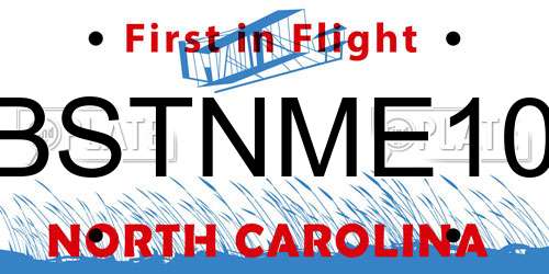 BSTNME10 North Carolina License Plate