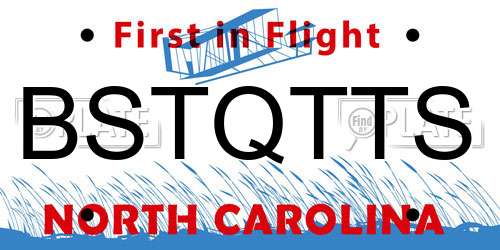 BSTQTTS North Carolina License Plate