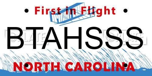 BTAHSSS North Carolina License Plate