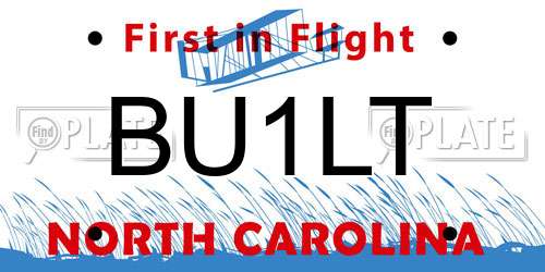 BU1LT North Carolina License Plate