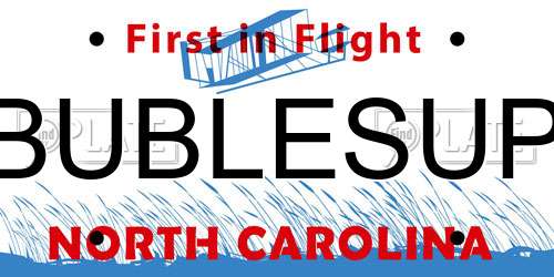 BUBLESUP North Carolina License Plate