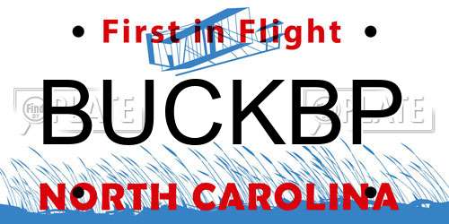 BUCKBP North Carolina License Plate