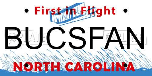 BUCSFAN North Carolina License Plate
