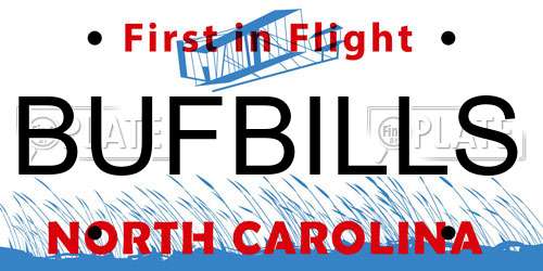 BUFBILLS North Carolina License Plate