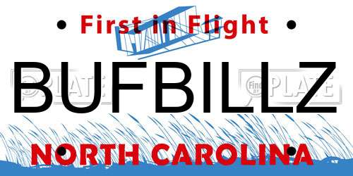 BUFBILLZ North Carolina License Plate