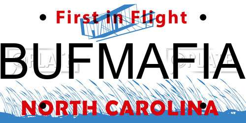 BUFMAFIA North Carolina License Plate