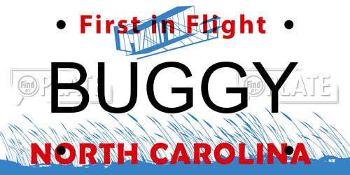 BUGGY North Carolina License Plate