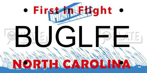 BUGLFE North Carolina License Plate