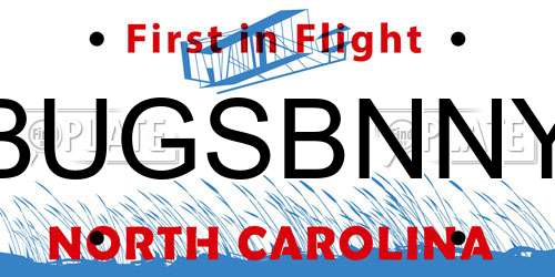 BUGSBNNY North Carolina License Plate