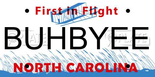 BUHBYEE North Carolina License Plate