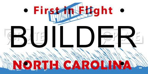 BUILDER North Carolina License Plate