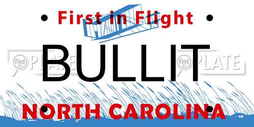 BULLIT North Carolina License Plate