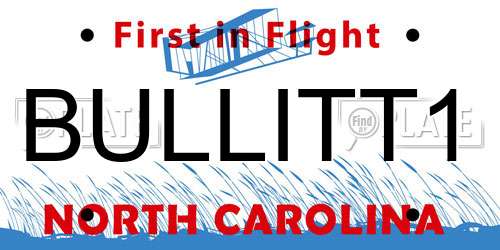 BULLITT1 North Carolina License Plate
