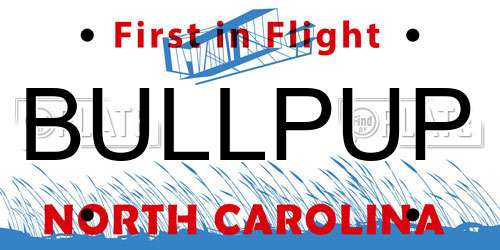 BULLPUP North Carolina License Plate