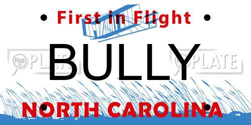 BULLY North Carolina License Plate