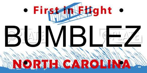 BUMBLEZ North Carolina License Plate