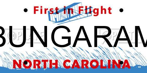 BUNGARAM North Carolina License Plate