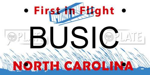 BUSIC North Carolina License Plate