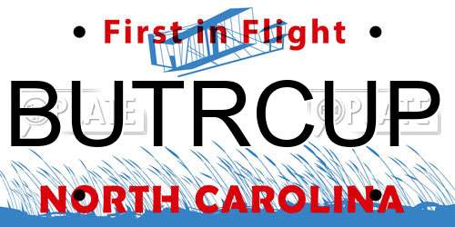 BUTRCUP North Carolina License Plate