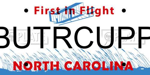 BUTRCUPP North Carolina License Plate