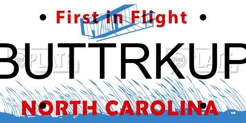 BUTTRKUP North Carolina License Plate