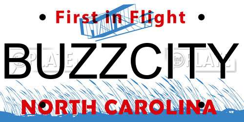 BUZZCITY North Carolina License Plate