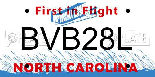 BVB28L North Carolina License Plate