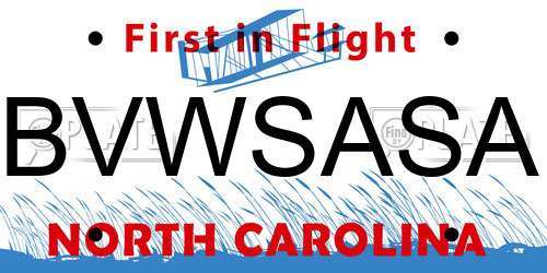 BVWSASA North Carolina License Plate
