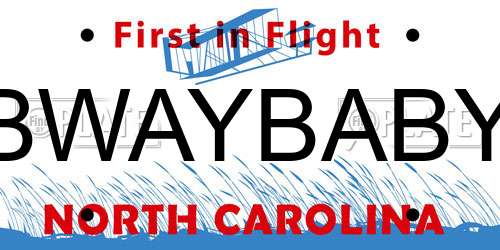 BWAYBABY North Carolina License Plate