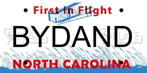 BYDAND North Carolina License Plate