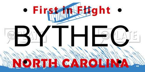 BYTHEC North Carolina License Plate