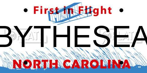 BYTHESEA North Carolina License Plate