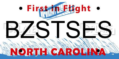 BZSTSES North Carolina License Plate