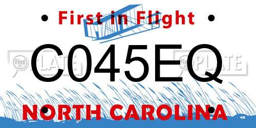 C045EQ North Carolina License Plate