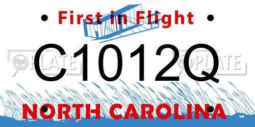 C1012Q North Carolina License Plate