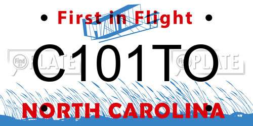 C101TO North Carolina License Plate