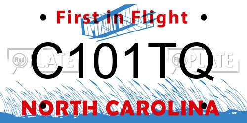 C101TQ North Carolina License Plate
