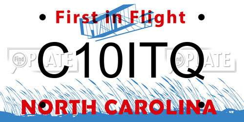 C10ITQ North Carolina License Plate