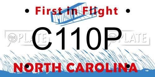 C110P North Carolina License Plate