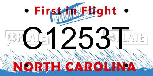 C1253T North Carolina License Plate